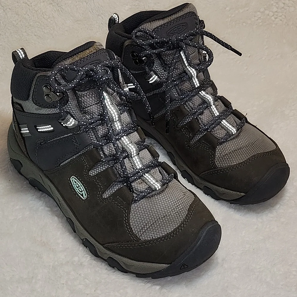 Keen Steens Mid Leather Waterproof Hiking Women's Outdoor  Boots Sz 6
